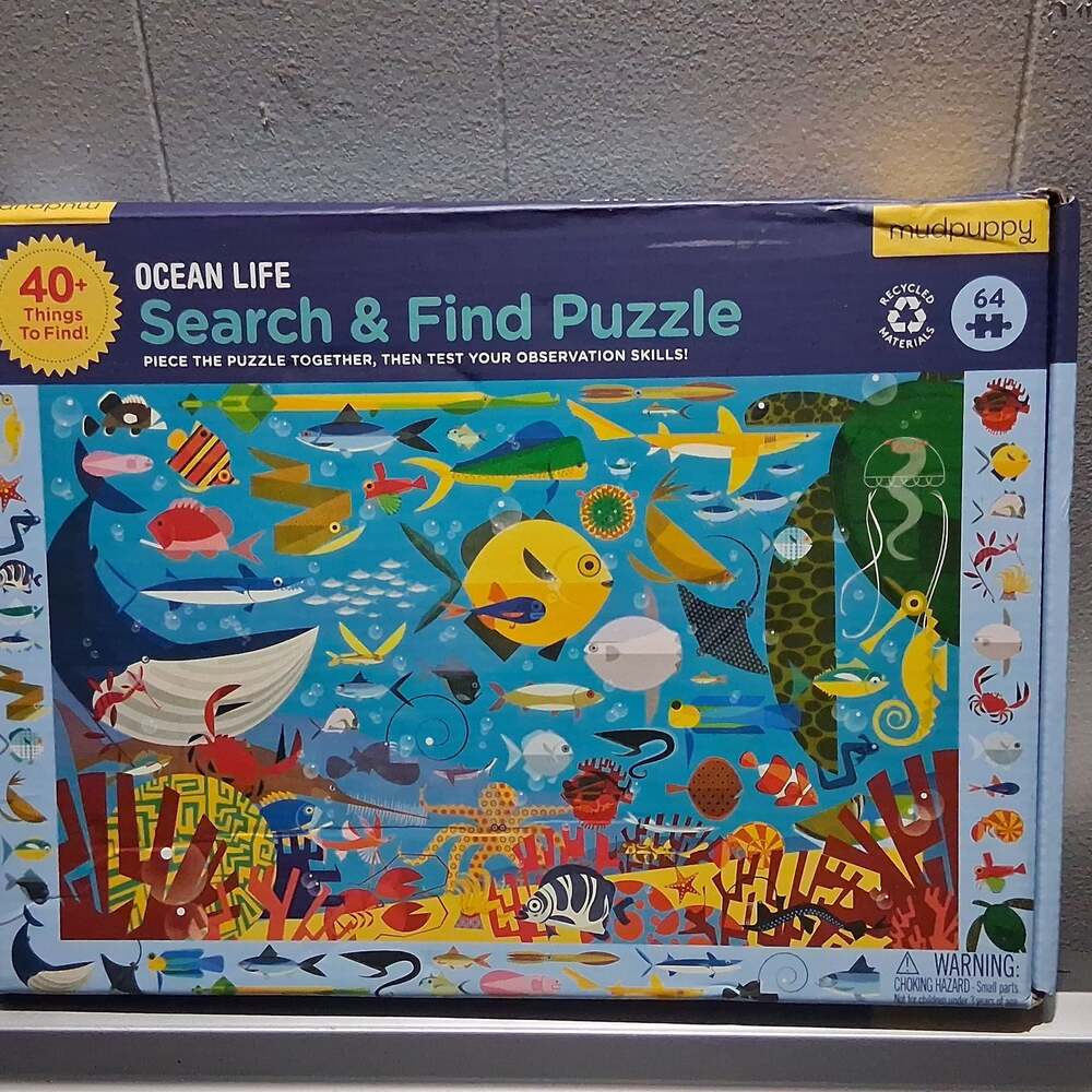 Mudpuppy Ocean Life 64-Piece Search & Find Puzzle
